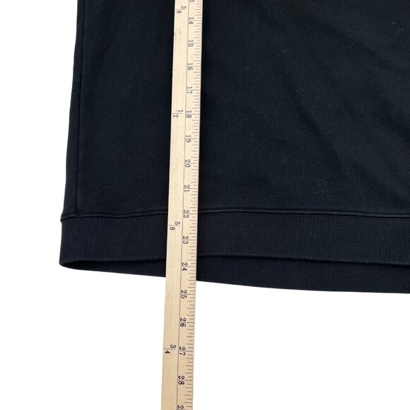 J.Crew Black Sweatshirt With Leopard Trim Crewneck Cotton Womens Size L - Picture 6 of 8